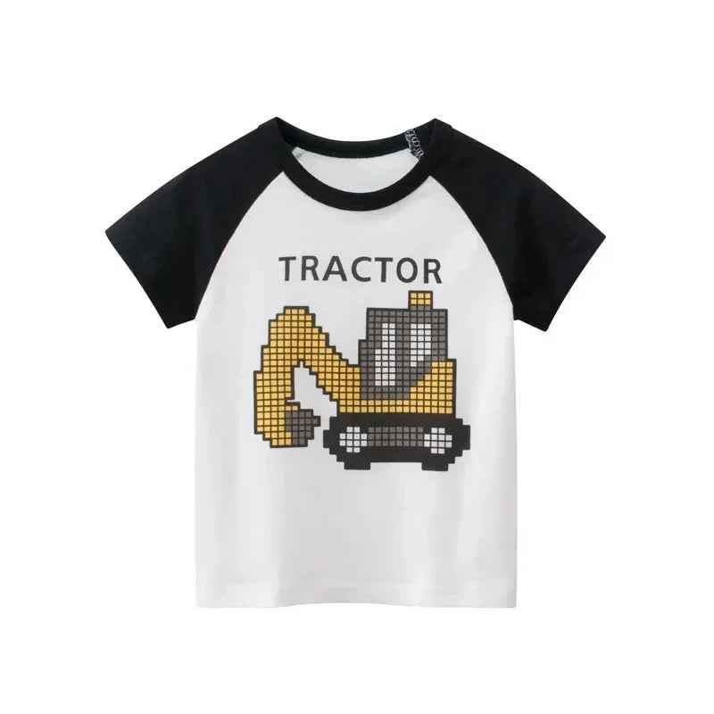 🚧 Dig Into Fun! Excavator Cartoon Tee for Little Builders (2–10Y) - ThiGui