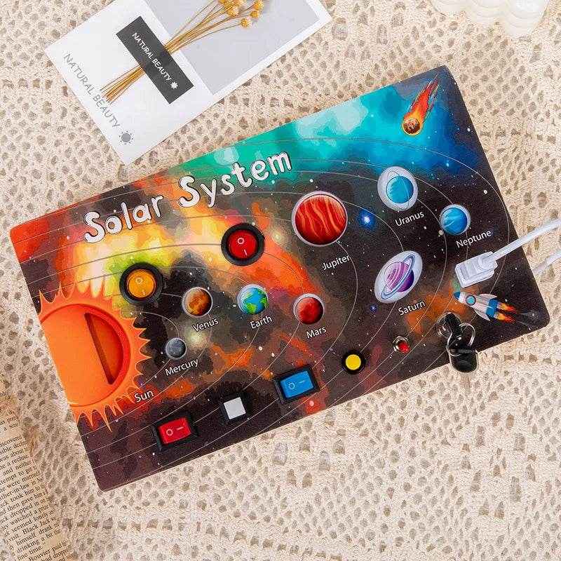 🌳Ultimate Montessori Busy Board – Light-Up Steering Wheel Fun for Curious Little Explorers! - ThiGui