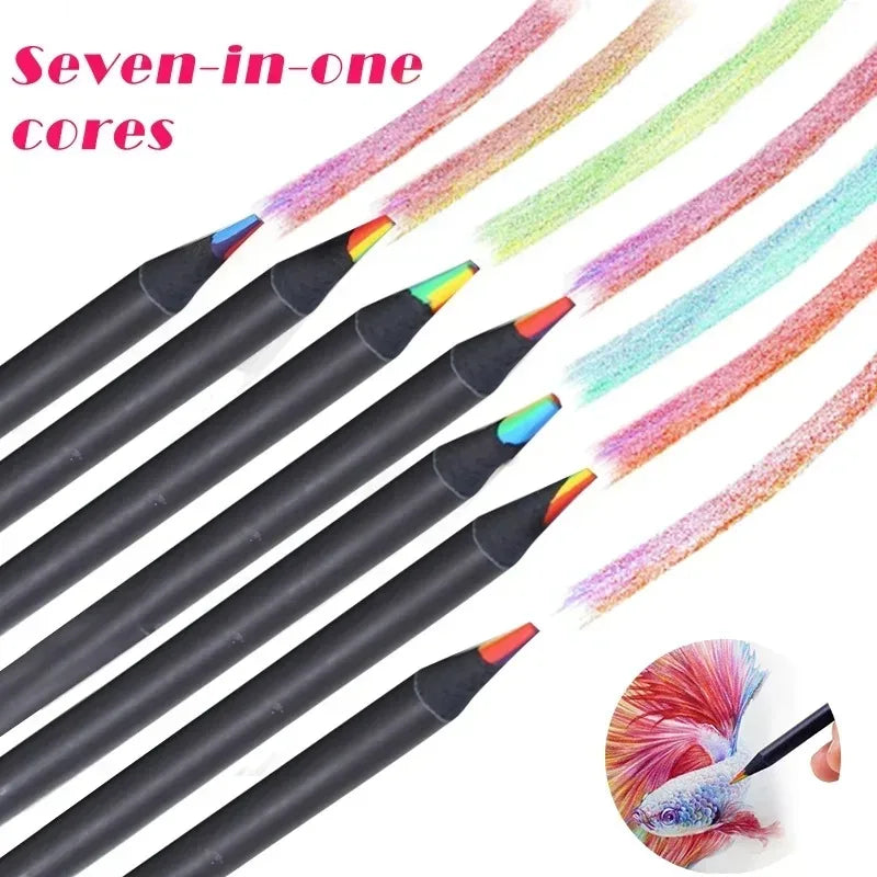 🌈 Magic Rainbow Pencils – 10-Pack for Colourful Doodles & Creative Fun ✏️✨ - ThiGui
