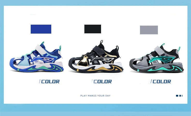 1.1 👟🌊 All-Terrain Adventure Sandals for Boys – Beach to Playground Ready! 🏖️🚀 - ThiGui