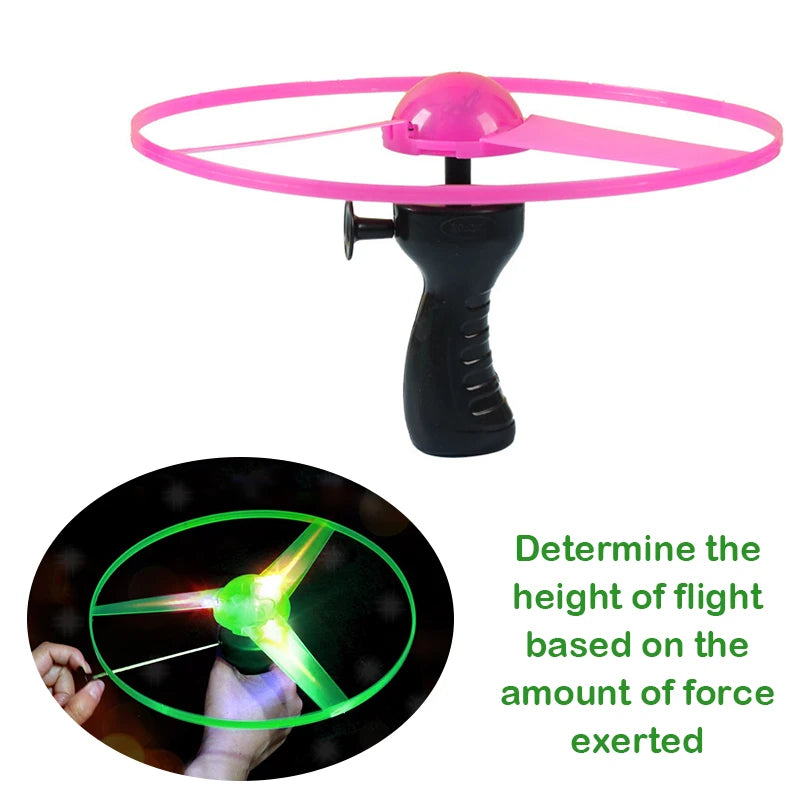 🛸 Spinning UFO Flyer – Flashy LED Fun for Outdoor Adventures! 🚀💡 - ThiGui