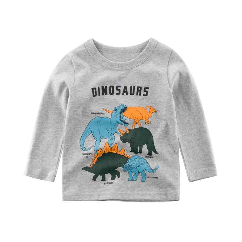 🦖Roarsome Dino Tees – Long Sleeve Fun for Little Explorers! - ThiGui