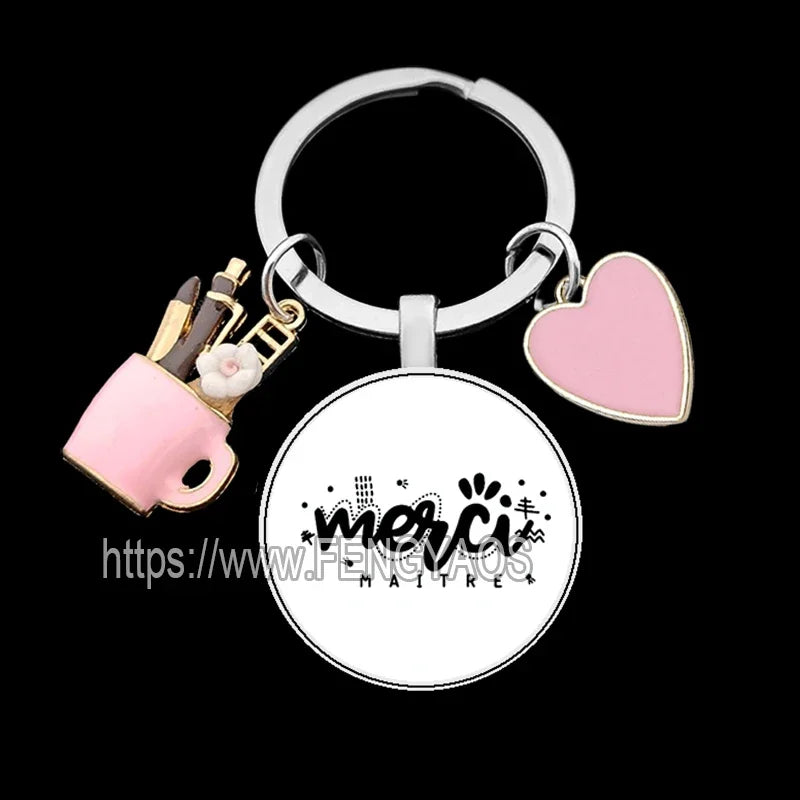 🧡 Merci Keychain – A Lovely Little Thank You for Amazing Teachers & Classroom Heroes! 🎁 - ThiGui