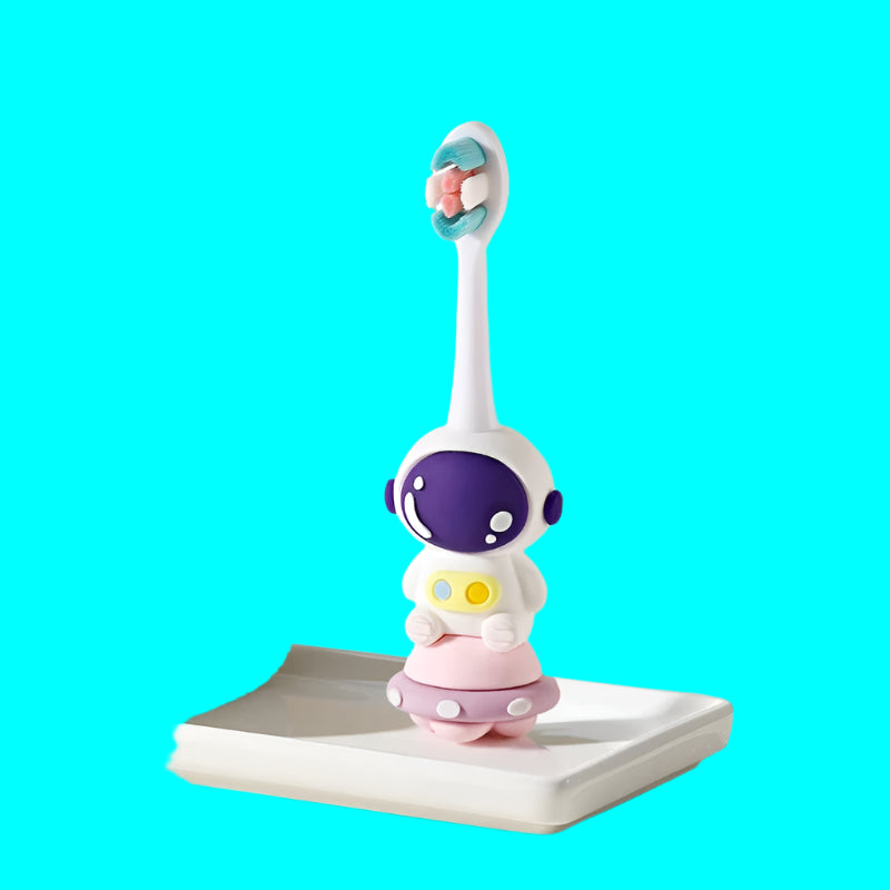 🪥🚀 Cartoon Astronaut Kids Toothbrush – Gentle Bristles, Galactic Fun! 🌙👦 - ThiGui