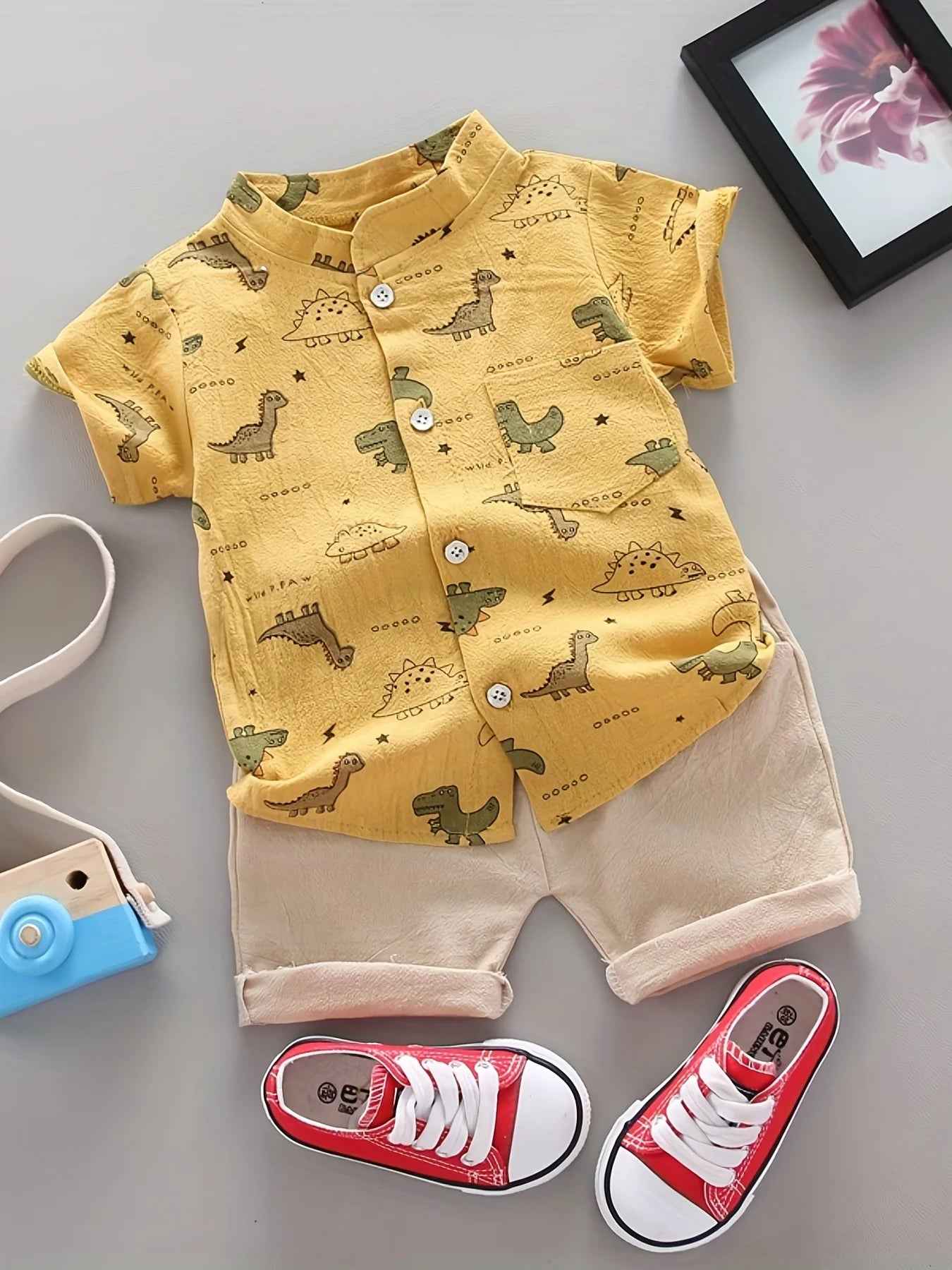 🦕 Little Dino Explorer Summer Set – Stylish, Comfy, and Ready for Adventure! - ThiGui