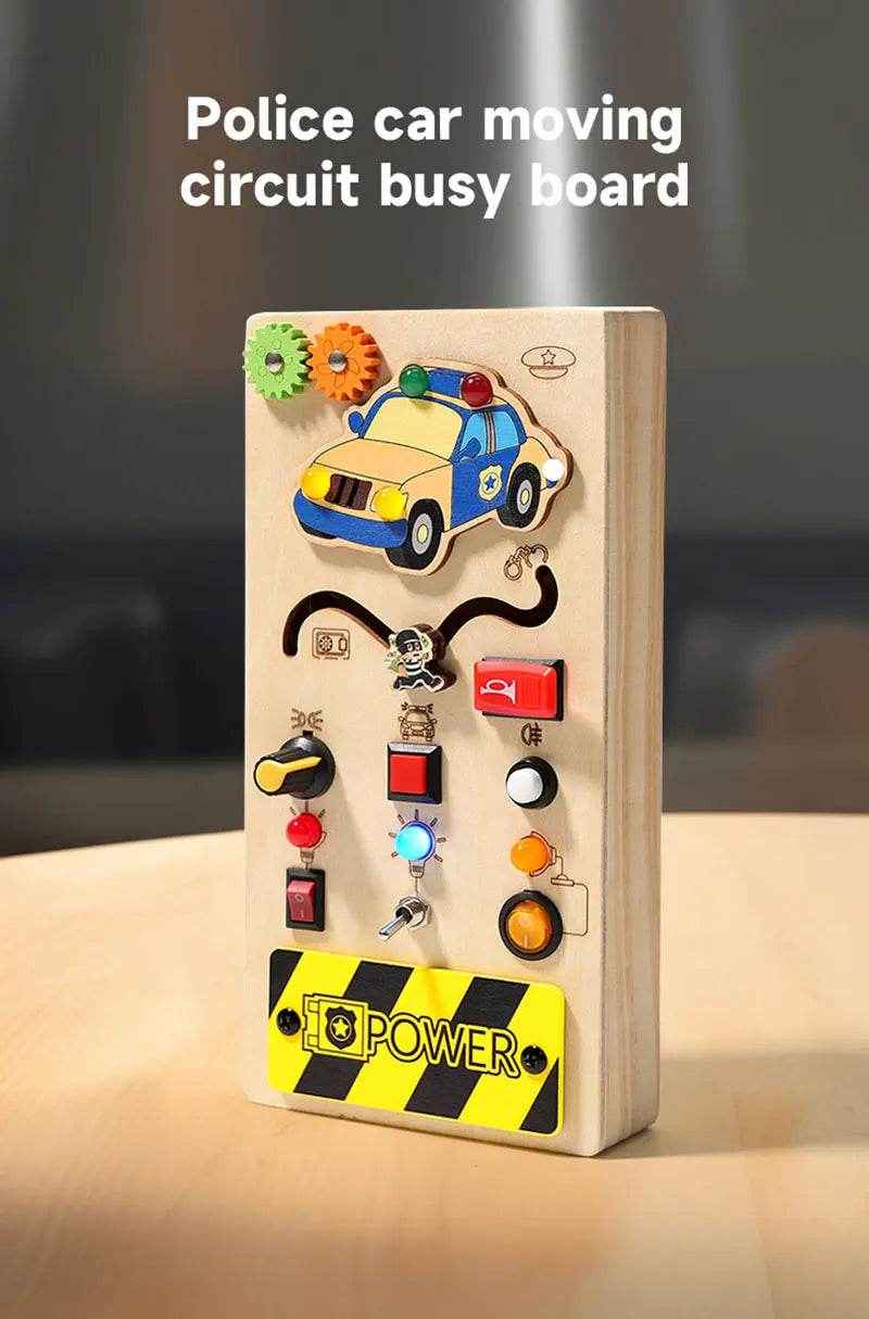 🌳Ultimate Montessori Busy Board – Light-Up Steering Wheel Fun for Curious Little Explorers! - ThiGui