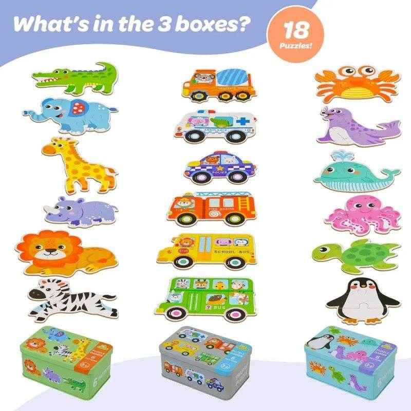 🧩Montessori Animal Puzzle Box – Brain Boosting Fun for Little Hands! - ThiGui