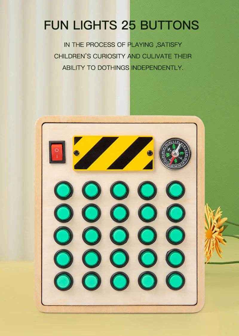 🌳Ultimate Montessori Busy Board – Light-Up Steering Wheel Fun for Curious Little Explorers! - ThiGui