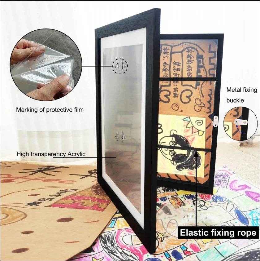 🎨Magnetic Wooden Art Frame – Display Their Masterpieces with Love! - ThiGui