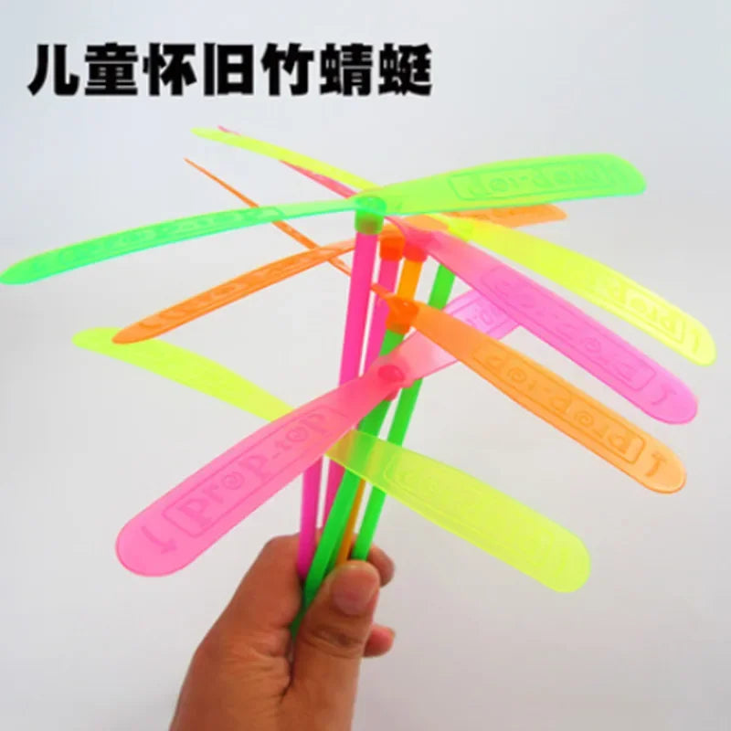 🌀 Whoosh & Laugh! Classic Bamboo Dragonfly Spinning Toy for Big Kids 🎯🎨 - ThiGui
