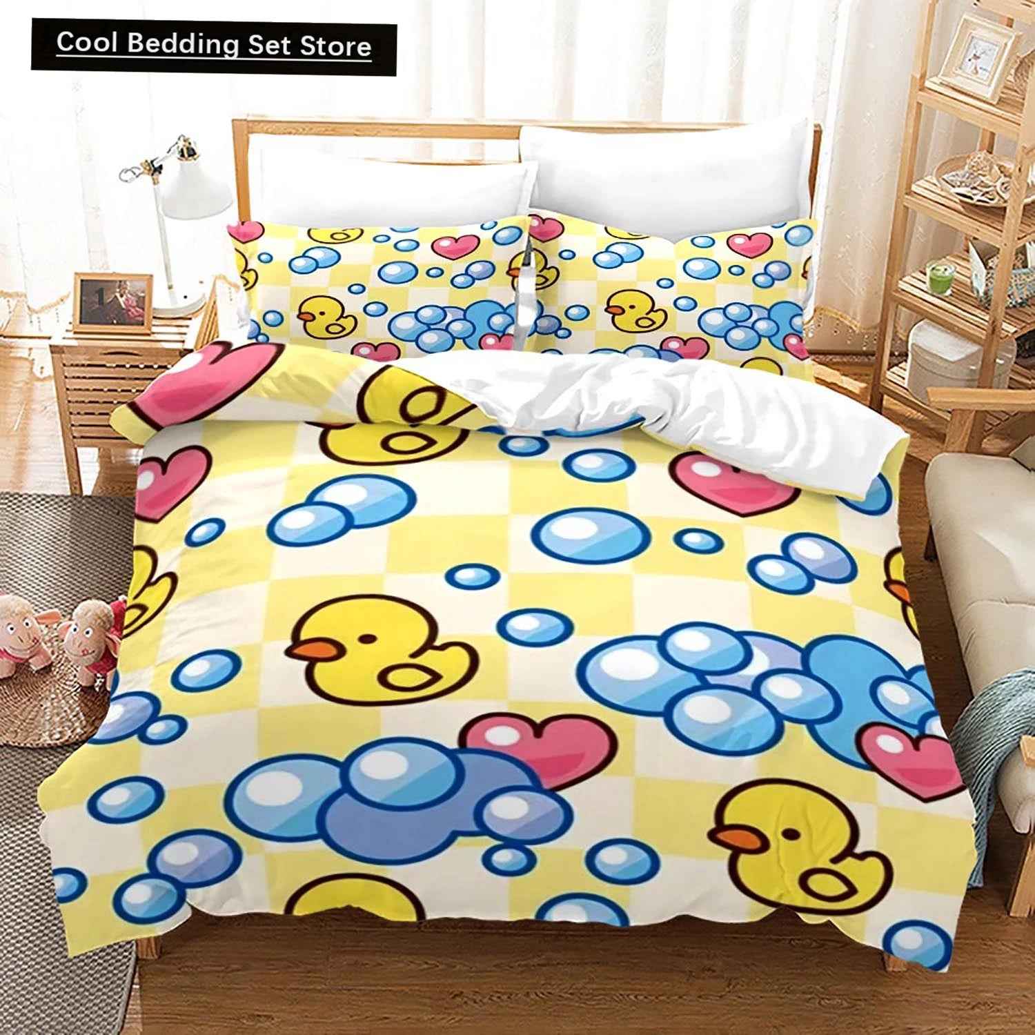 💛Adorable Yellow Duck Bedding Set for Kids & Grown-Ups! - ThiGui