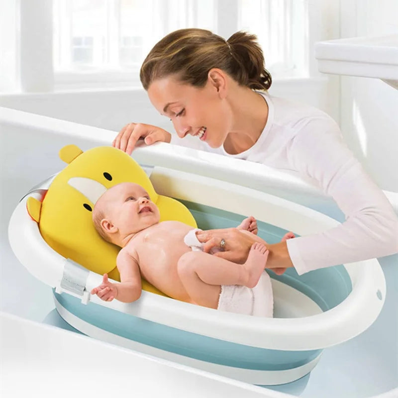 🛁💙 Baby’s Bathtime Buddy – Soft, Safe & Snuggly Support Cushion! 💙 - ThiGui