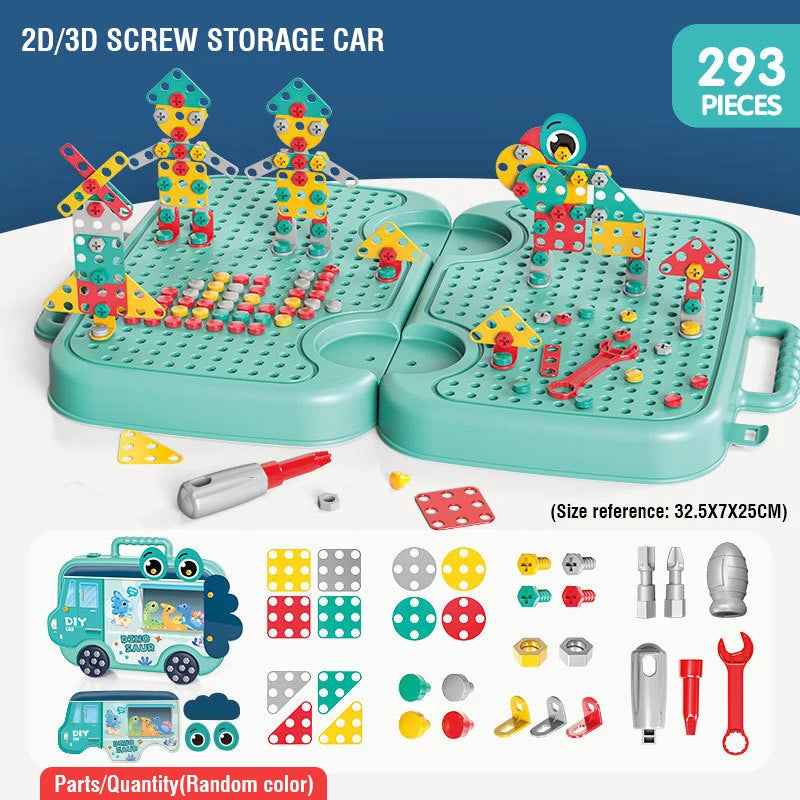 🔩 Build Big Ideas – Montessori Toolbox & 3D Puzzle Set for Young Makers 🧰🧠 - ThiGui