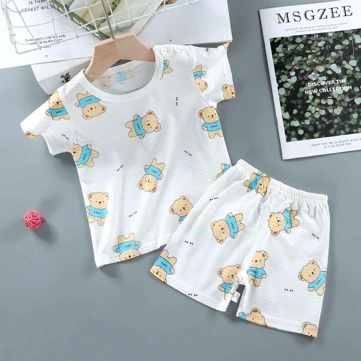 ☀️ Softest Summer Dreams! Comfy Cotton PJs Set for Happy Little Sleepers 🌙💤 - ThiGui