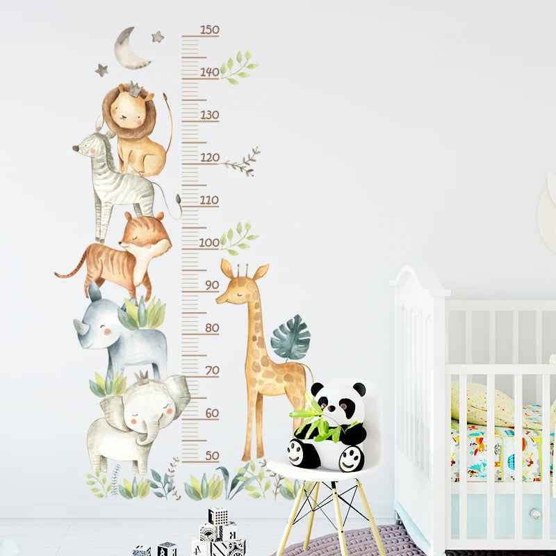 🐘3-in-1 Jungle Fun Growth Charts – Cute Animal Rulers for Growing Boys' Rooms - ThiGui