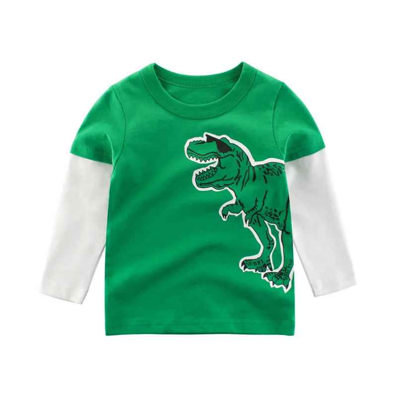 🦖Roarsome Dino Tees – Long Sleeve Fun for Little Explorers! - ThiGui