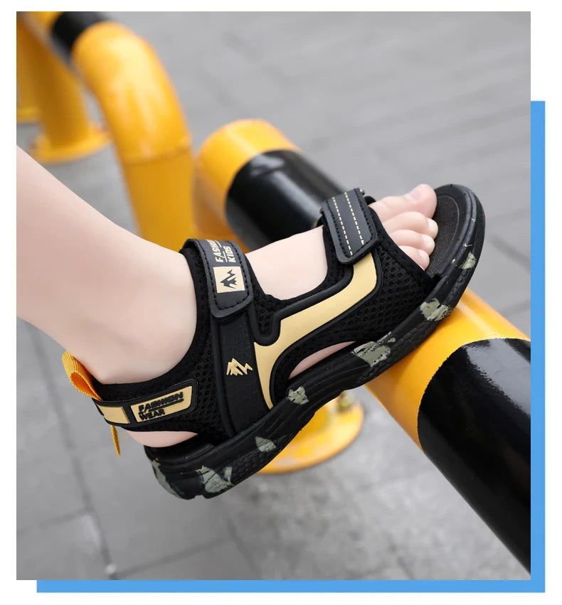 🏖️ Adventure-Ready! Camouflage Summer Sandals for Active Boys 👣💥 - ThiGui