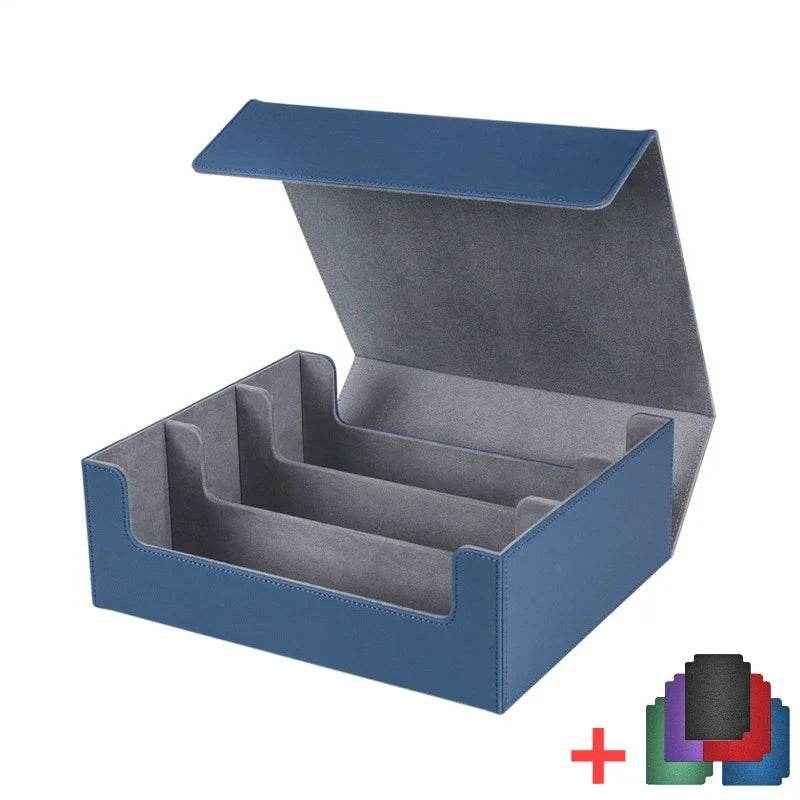 📚Deluxe Card Keeper: PU Leather Storage Box with Magnetic Lid for Trading Cards - ThiGui