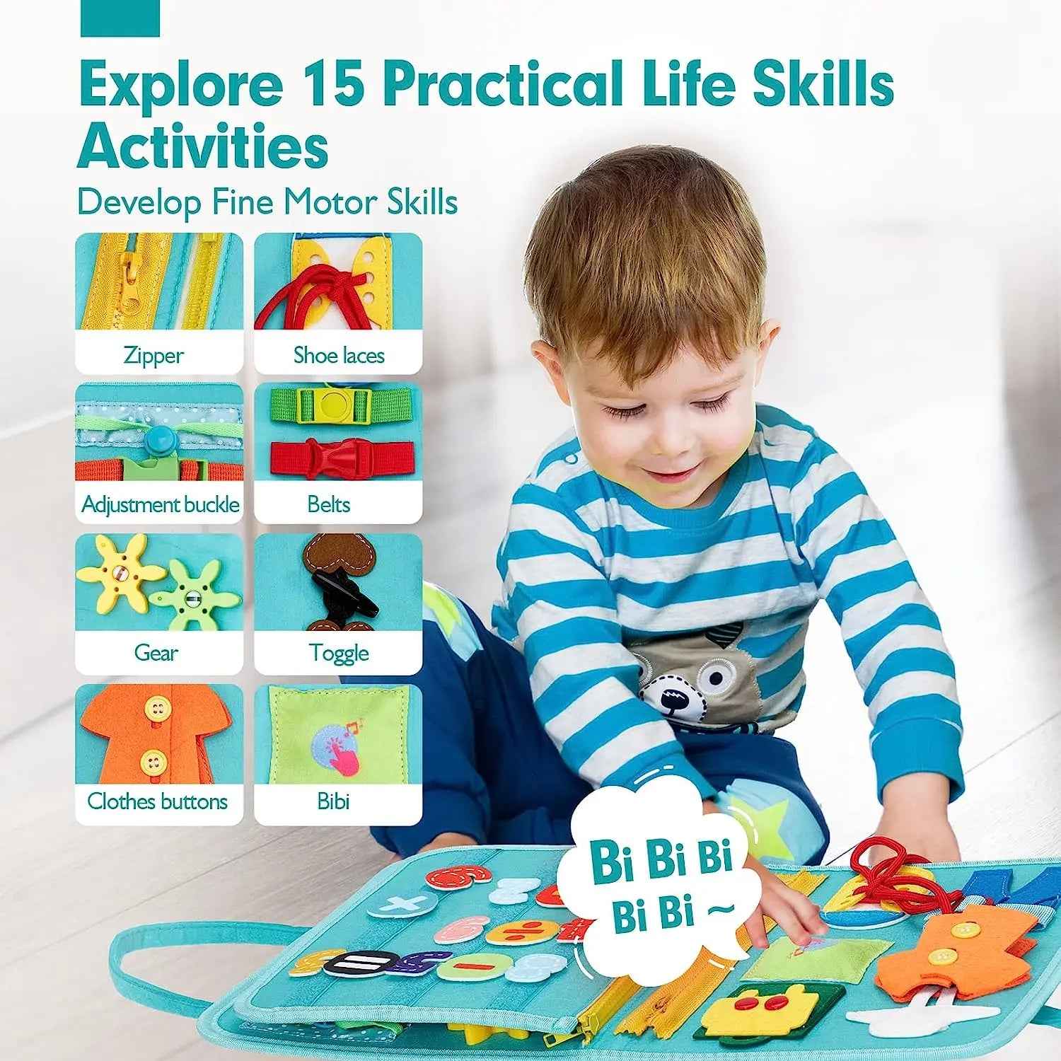 🧠 Play with Purpose – Montessori Busy Book for Little Hands & Big Imaginations ✂️🔒 - ThiGui