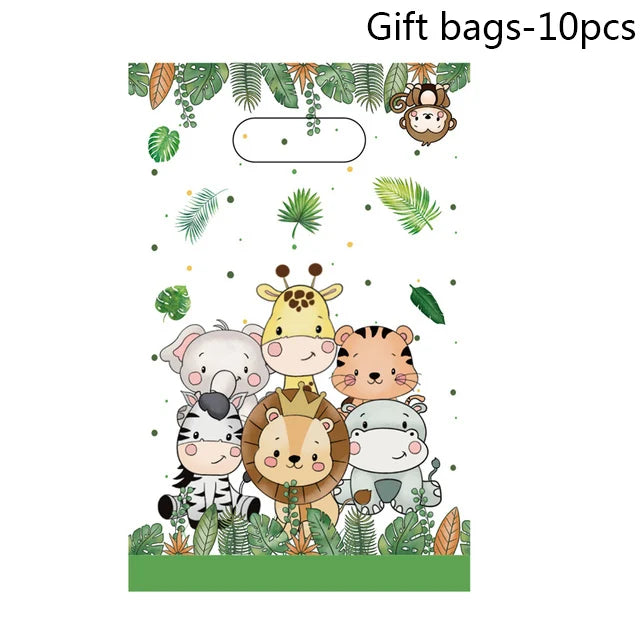 🦁🦓 Jungle Safari Party Tableware – Wild Fun for Little Explorers! 🎂🐘 - ThiGui