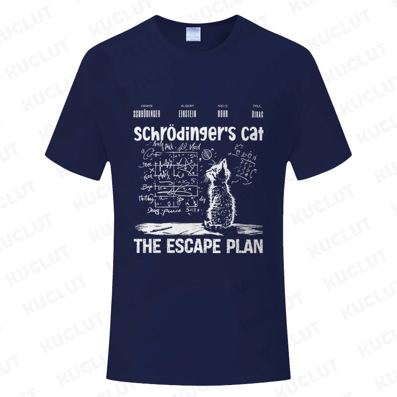 😼 Cool Cat Escape Plan T-Shirt – Geeky Style for Boys Who Dare to Stand Out 🖤 - ThiGui