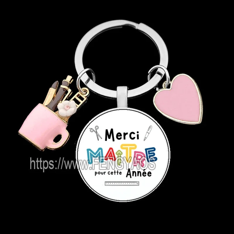 🧡 Merci Keychain – A Lovely Little Thank You for Amazing Teachers & Classroom Heroes! 🎁 - ThiGui