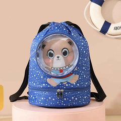 🏖️ Splash-Ready Style! Boys' Cartoon Swimming & Sports Backpack with Smart Wet-Dry Separation - ThiGui